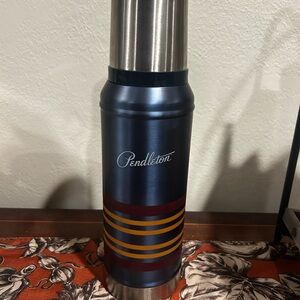 Pendleton Blue and Silver Stanley Insulated Thermos